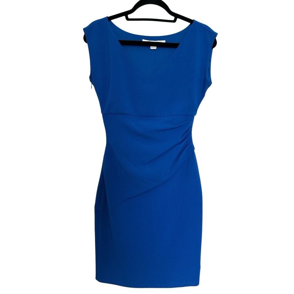 Diane von Furstenberg Bevin Ruched Sheath Dress Size 2 as vibrant royal blue